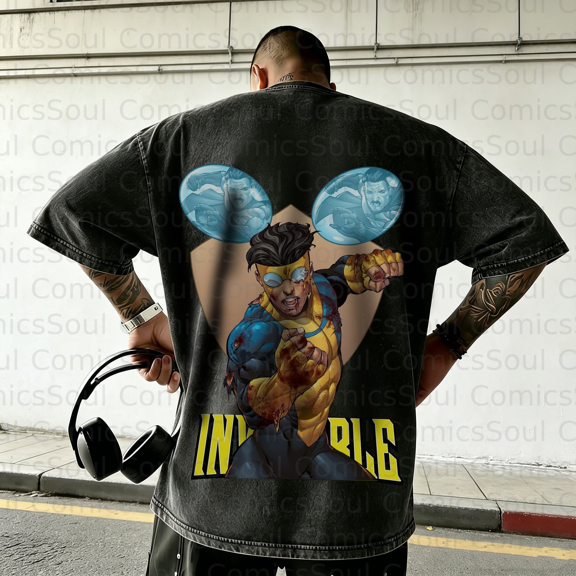 Unisex Anime Inspired Vintage Washed T-Shirt
