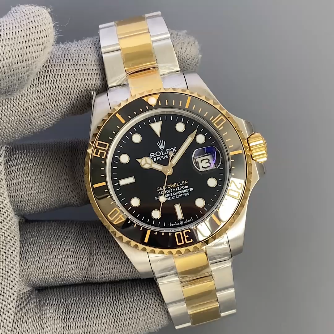 Rolex Sea-Dweller 126603 Yellow Gold Black Dial 43MM Mens Replica Watch