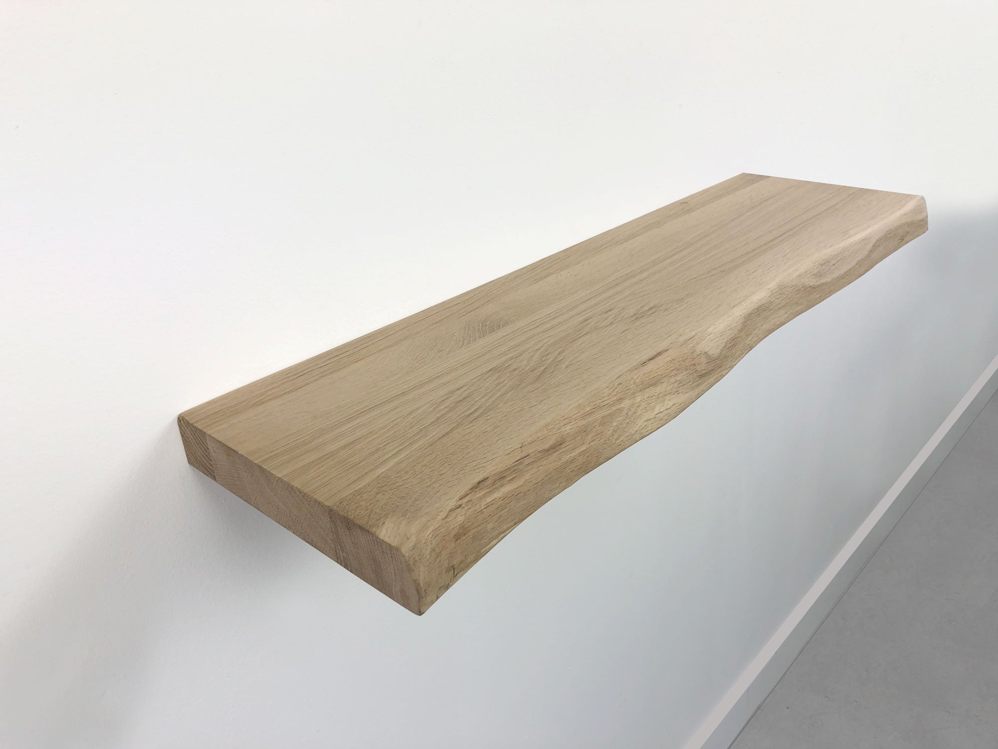 WOODBROTHERS zwevende wandplank eiken boomstam 60 x 20 cm
