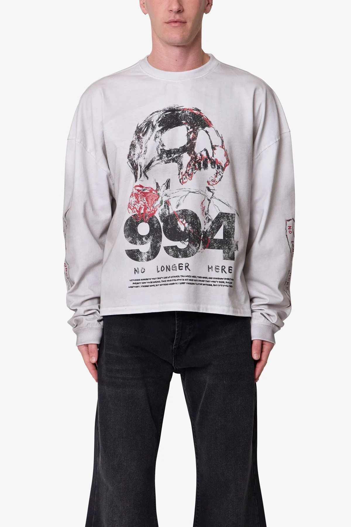 No Longer Here L/S Tee - White