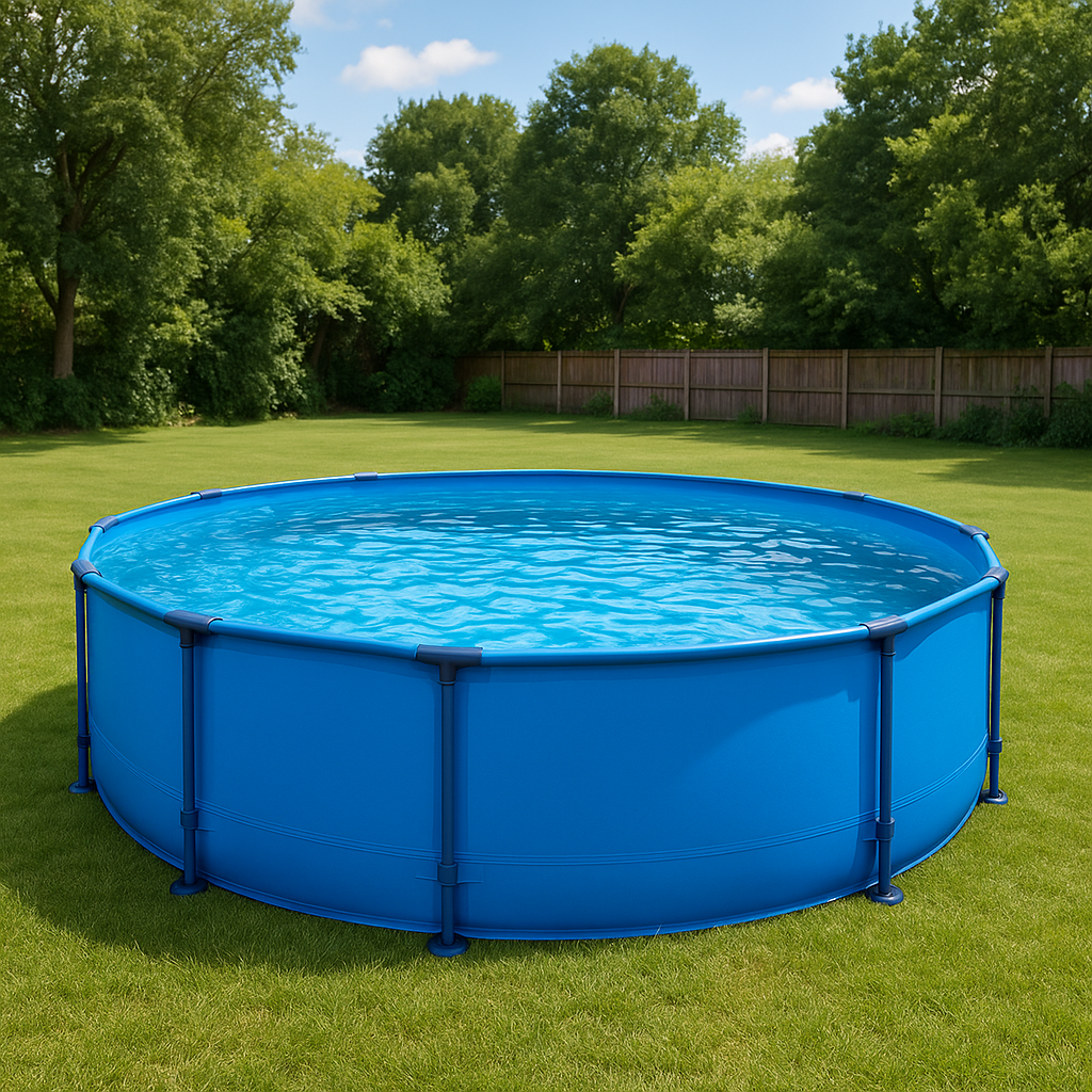 Piscina tubular redonda Piscina redonda ensamblable exterior PVC Ø457x107cm