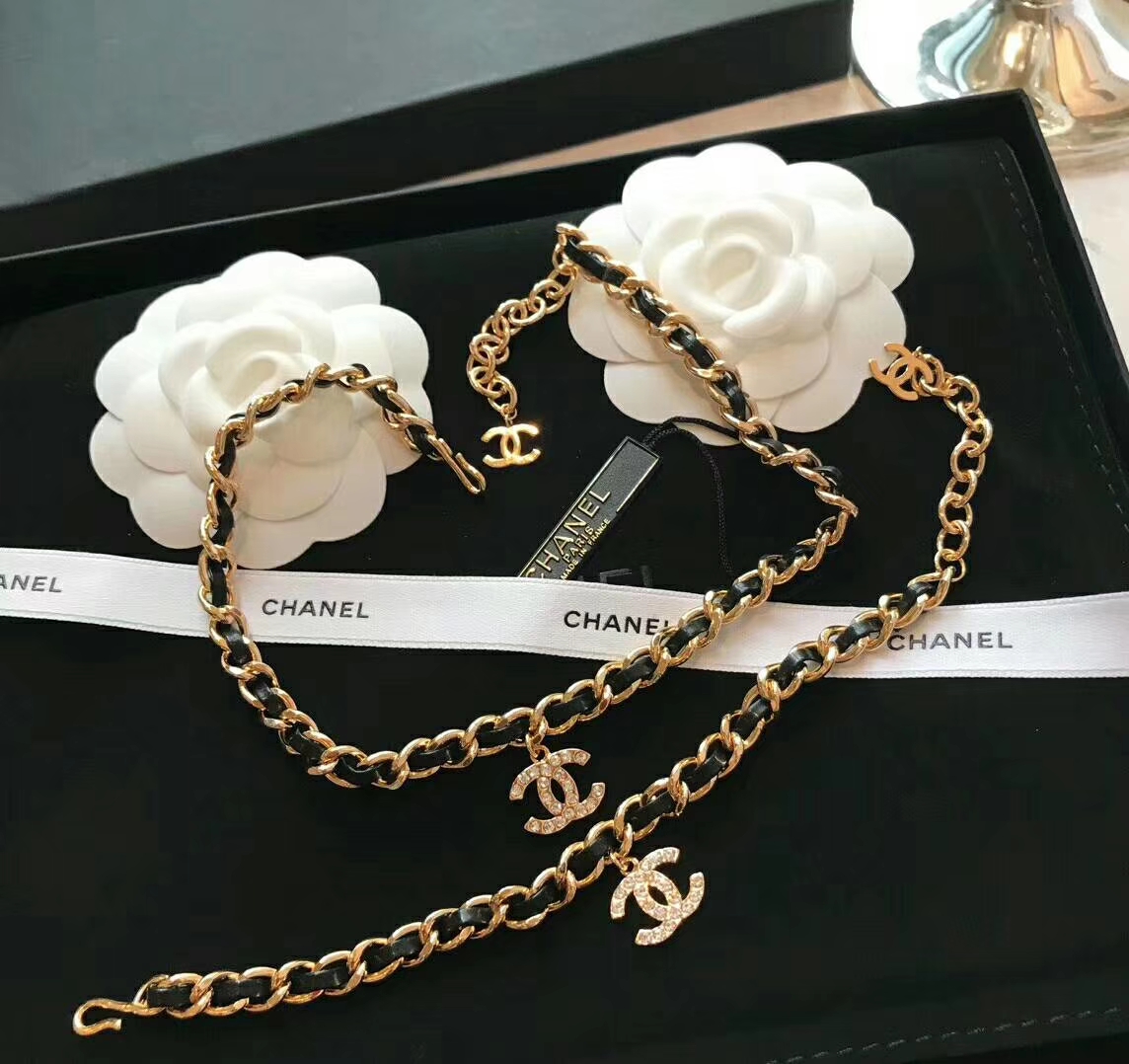 Chanel Leather Woven O Chain Bracelet Choker Necklace - Original Replica Club
