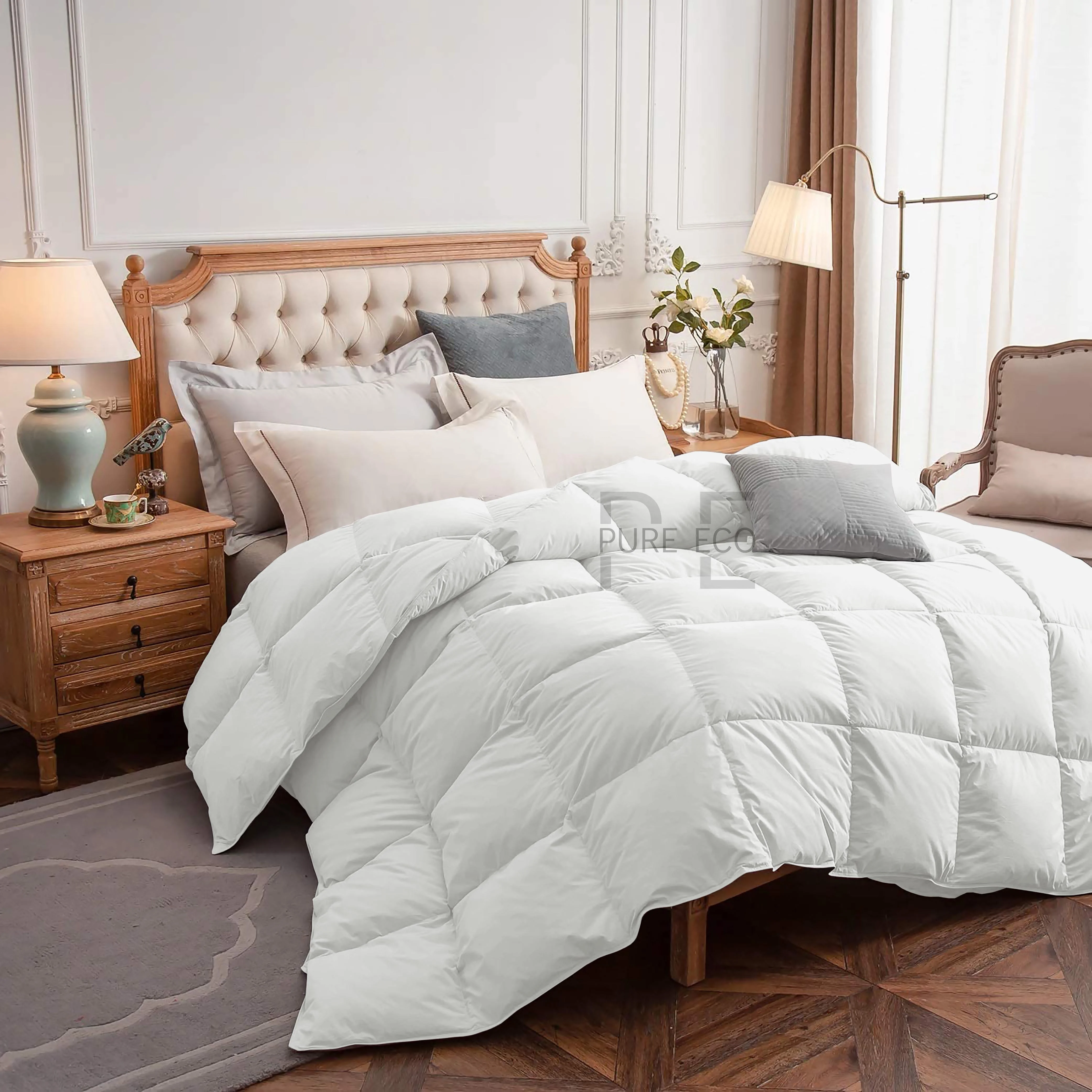 Ayanshi Hotel Bedding Comforter Twin Size, Duvet Insert, Quilted Comforter with Corner Tabs, All Season Lightweight Quilt, Down Alternative Hotel Comforter Twin Size 68X90 Baby Pink - Image 18