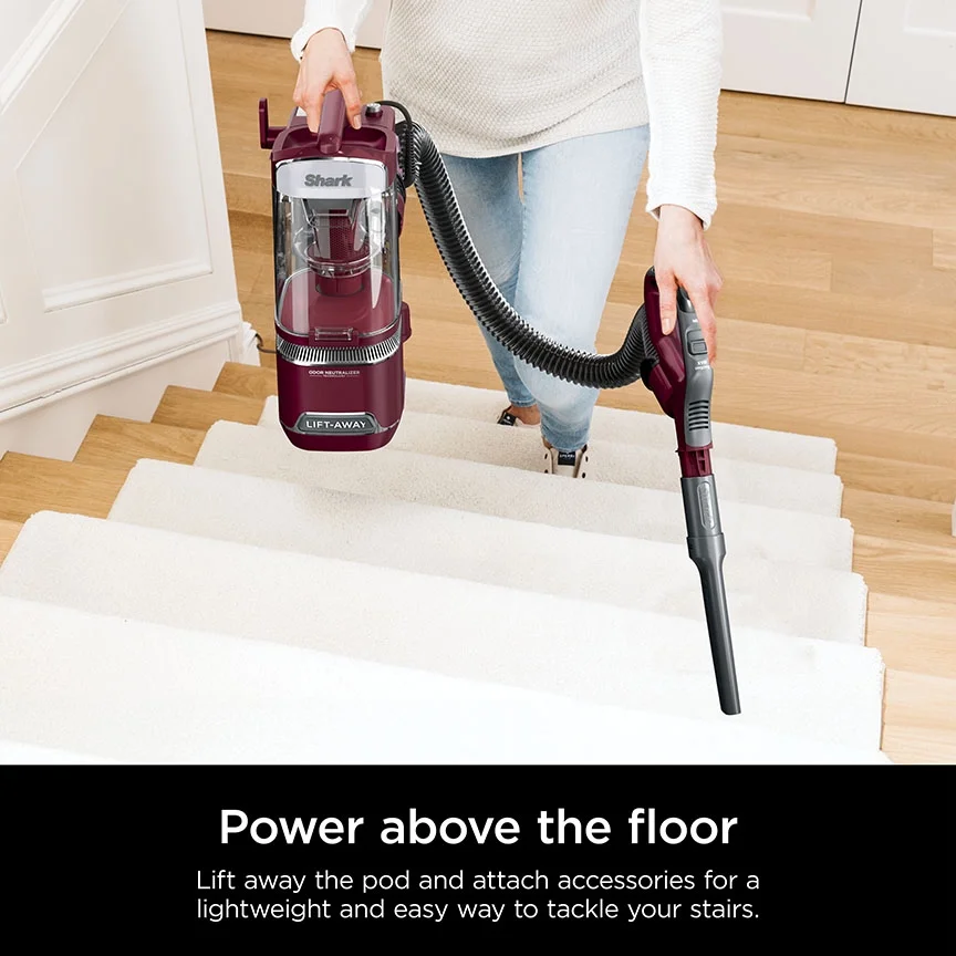Shark Detect Lift-Away ADV Corded Upright Vacuum with PowerFins Detect, Self-Cleaning Brushroll & Odor Neutralizer Technology, LA492, Burgundy - Image 5