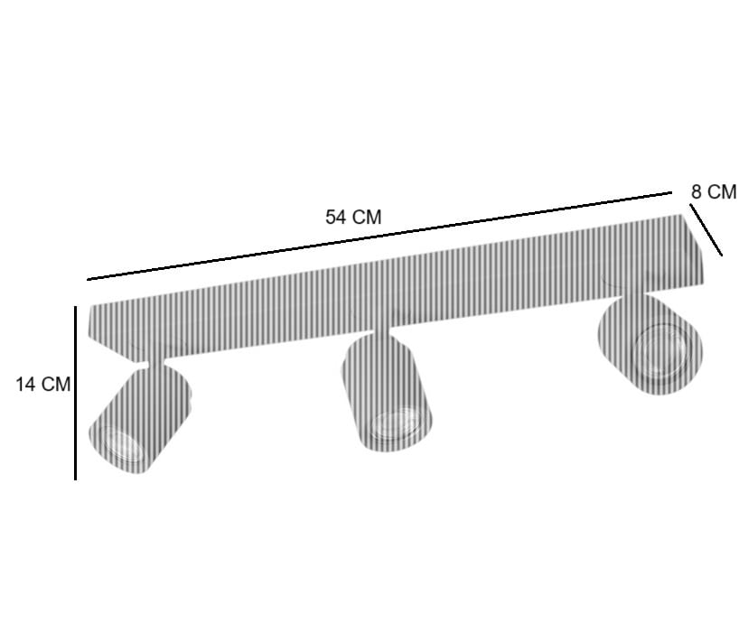 Freelight Freelight Spot Razza Crème 3 lichts Balk GU10 excl.