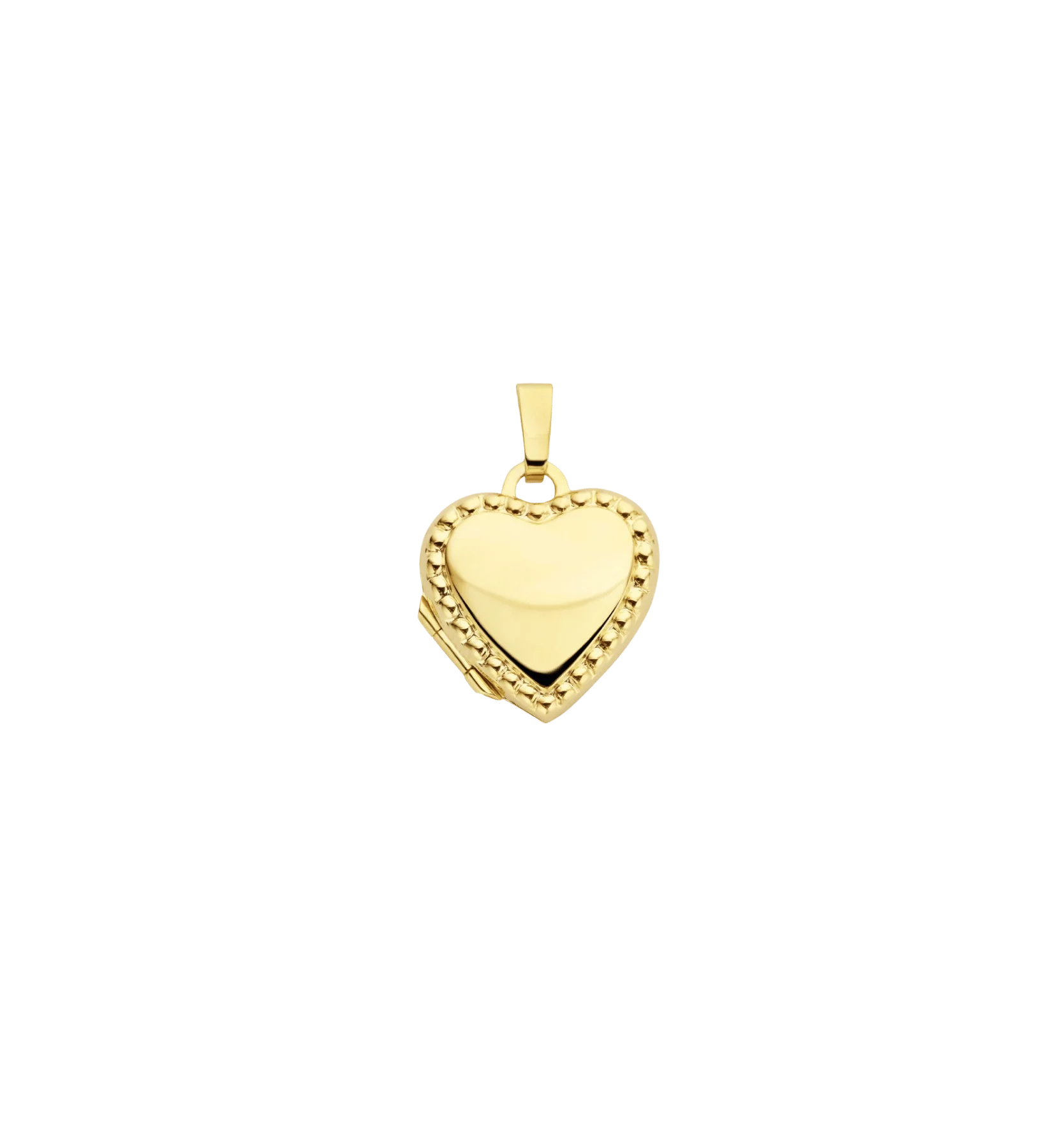 Beaded Heart Locket 14K
