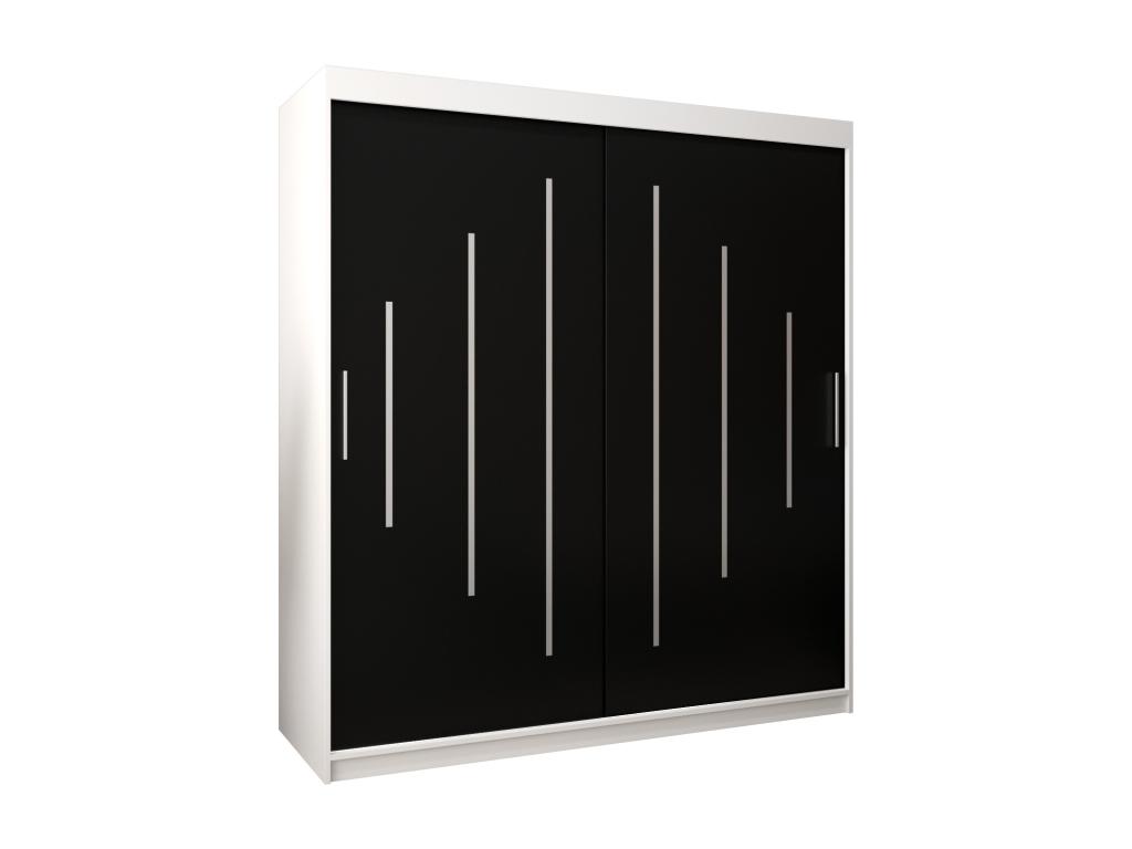 ARMARIO Nestleare DE PUERTAS CORREDERAS 200/180/62 2 puertas blanco/negro