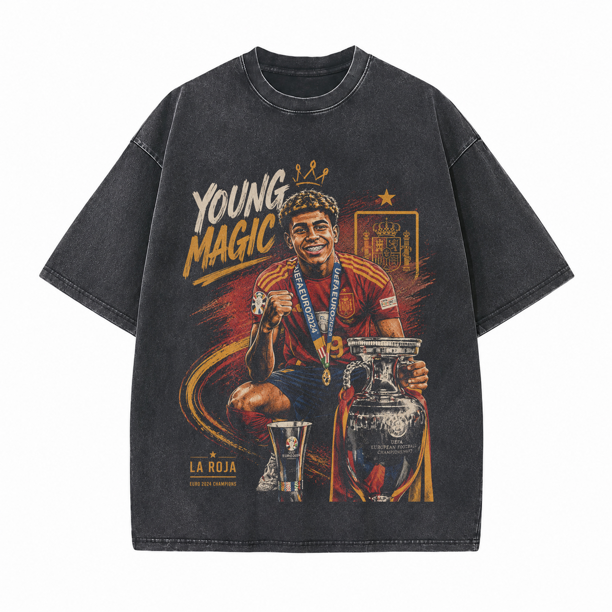 Young Talent Football Player Printed Unisex Washed T-Shirt