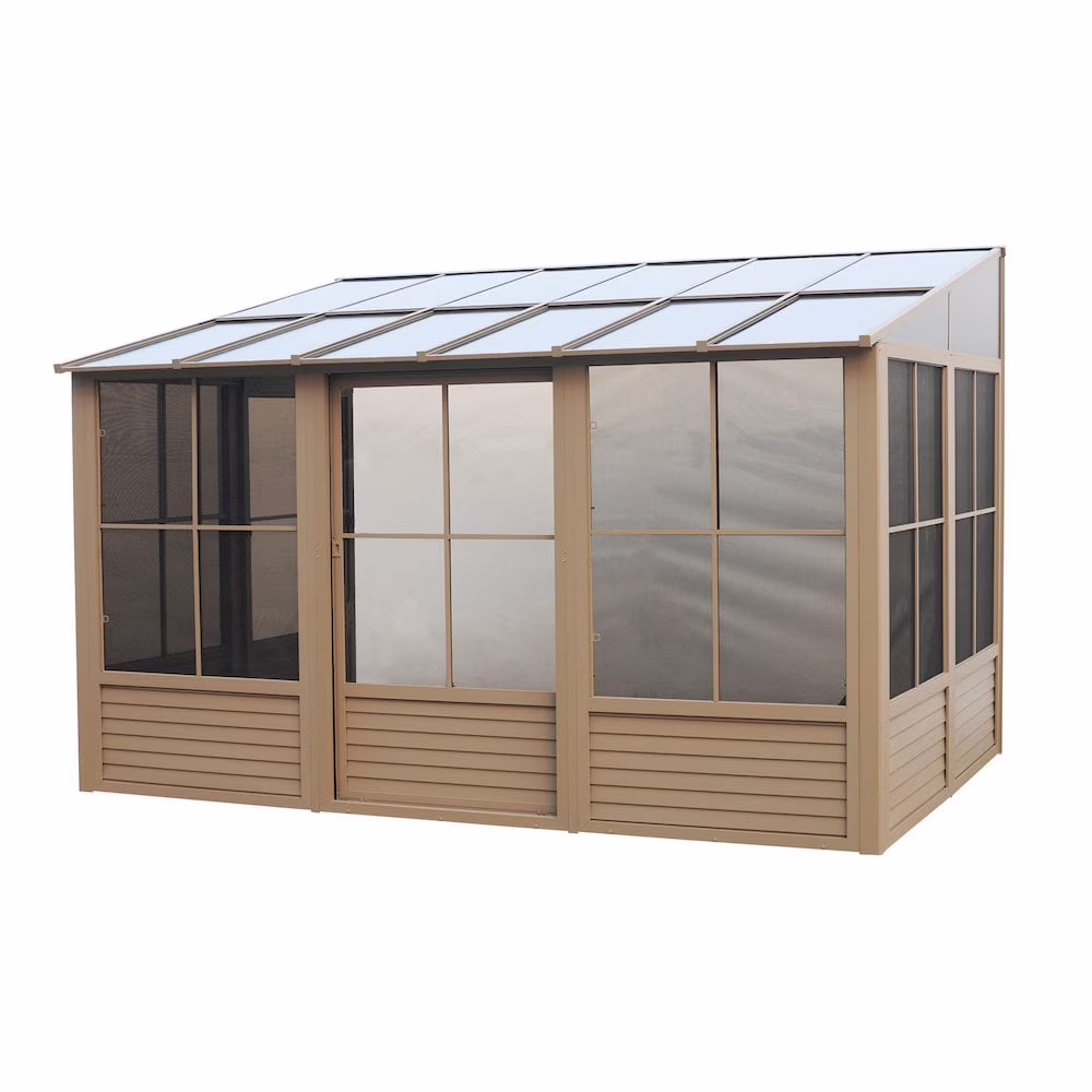 Gazebo Penguin Florence 10�?x 12�?Wall-Mounted Gazebo, Heavy-Duty Aluminum Frame with UV Protection