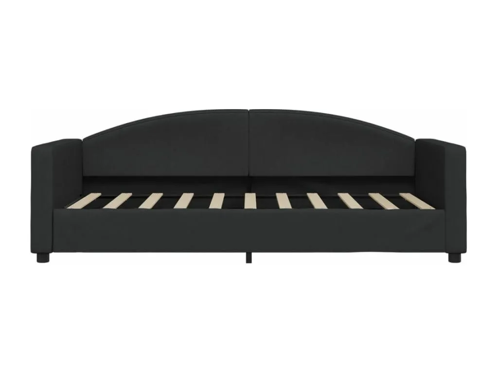 Sofá cama tela negro 90x190 cm