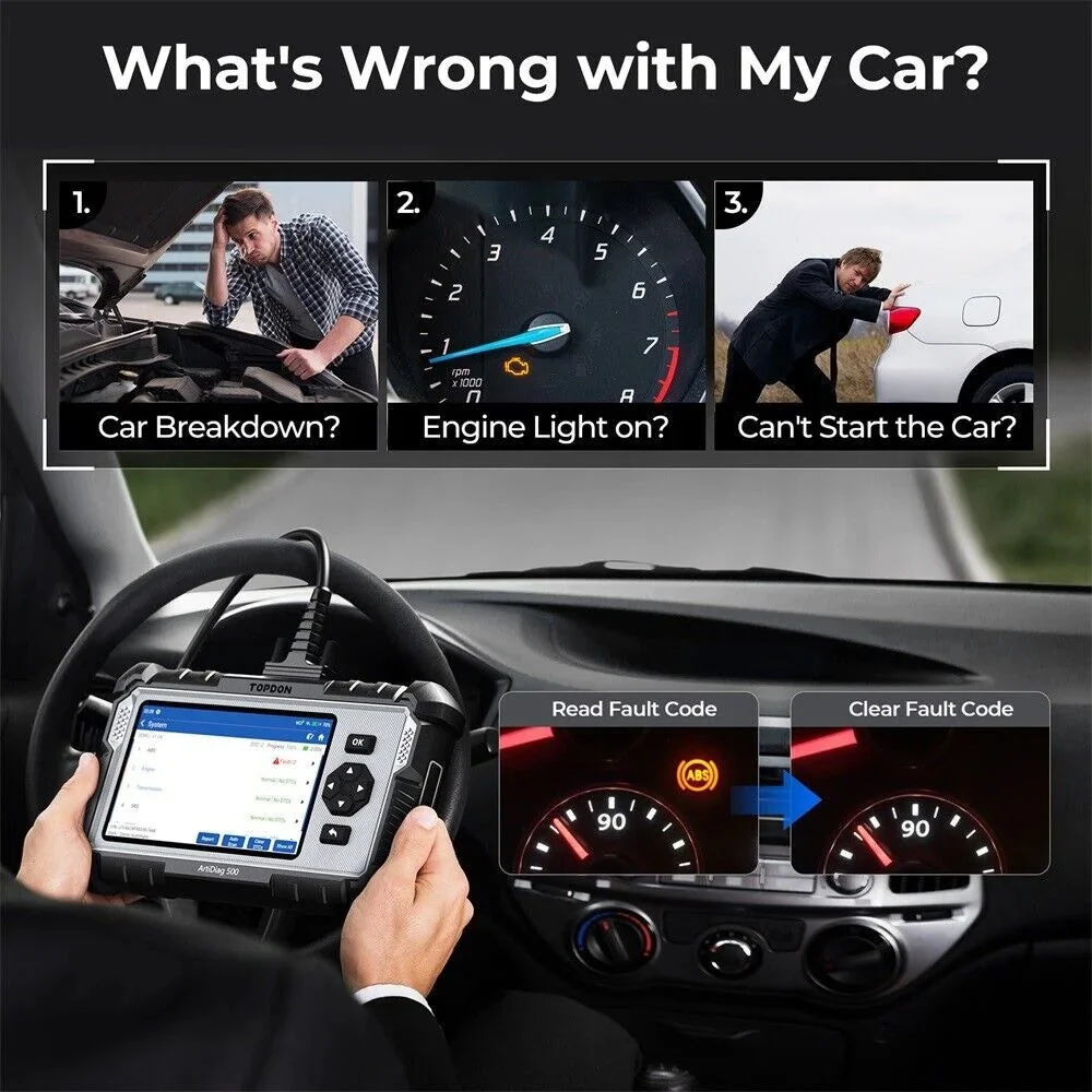 TOPDON Car Diagnostic Scanner With Engine, ABS, SRS, Transmission And CAN Tests - ArtiDiag500 - Image 7 TOPDON Car Diagnostic Scanner With Engine, ABS, SRS, Transmission And CAN Tests - ArtiDiag500 - Image 7