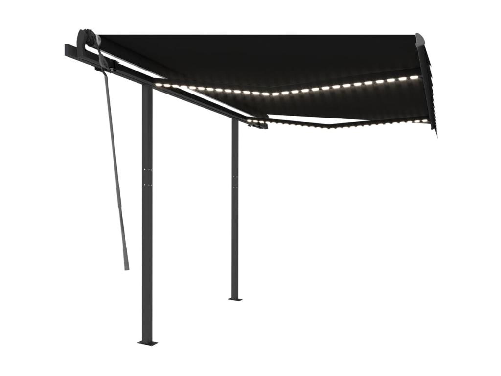 Toldo retráctil con LED 3,5x2,5 Antracita