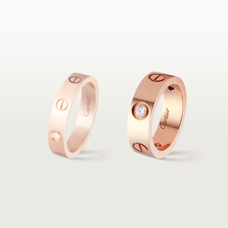 Replicate LOVE ring, classic model, 3 diamonds(1:1 replica) - Original Replica Club