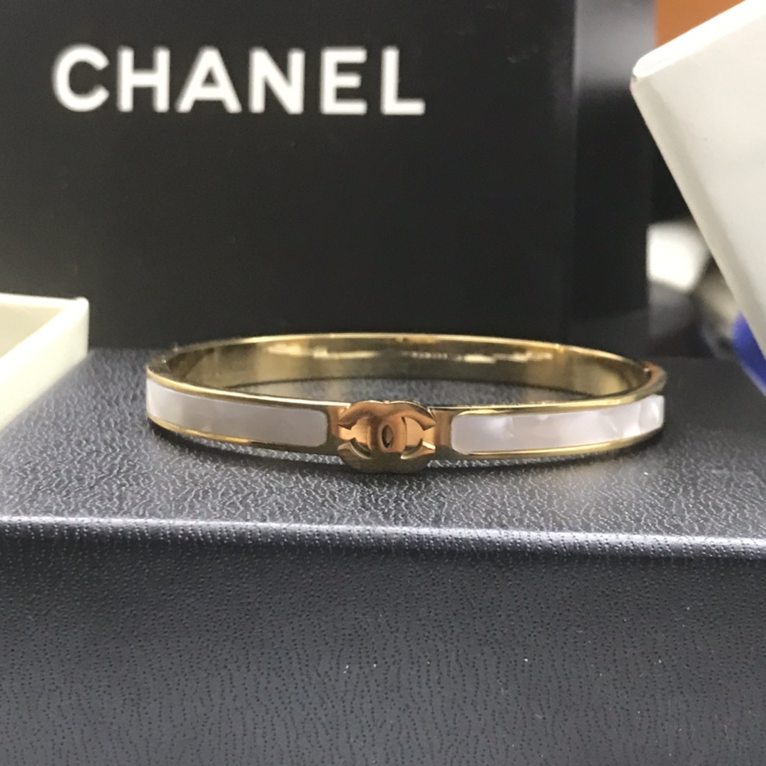 Chanel Mother of Pearl Bangle Bracelet - Original Replica Club