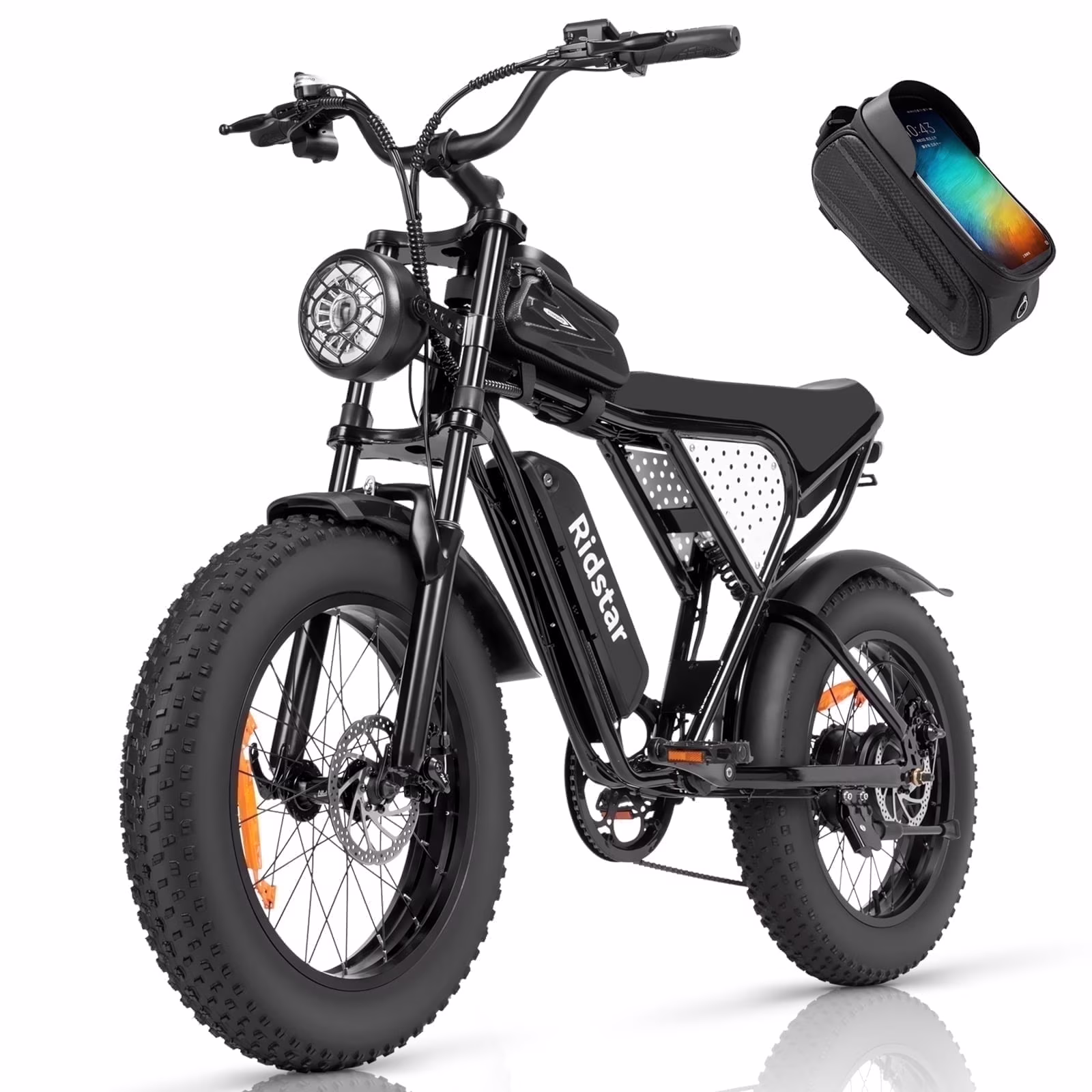 Ridstar 1500W Electric Bike for Adults,33MPH 48V 20Ah Electric Bicycle ,20" Fat Tire Full Suspension Mountain Bike UL2849 - Image 7