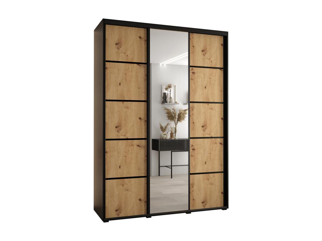 ARMARIO Abodeia 5 DE PUERTAS CORREDERAS 235 - 2/180/45 3 puertas Negro/Artisan/Negro