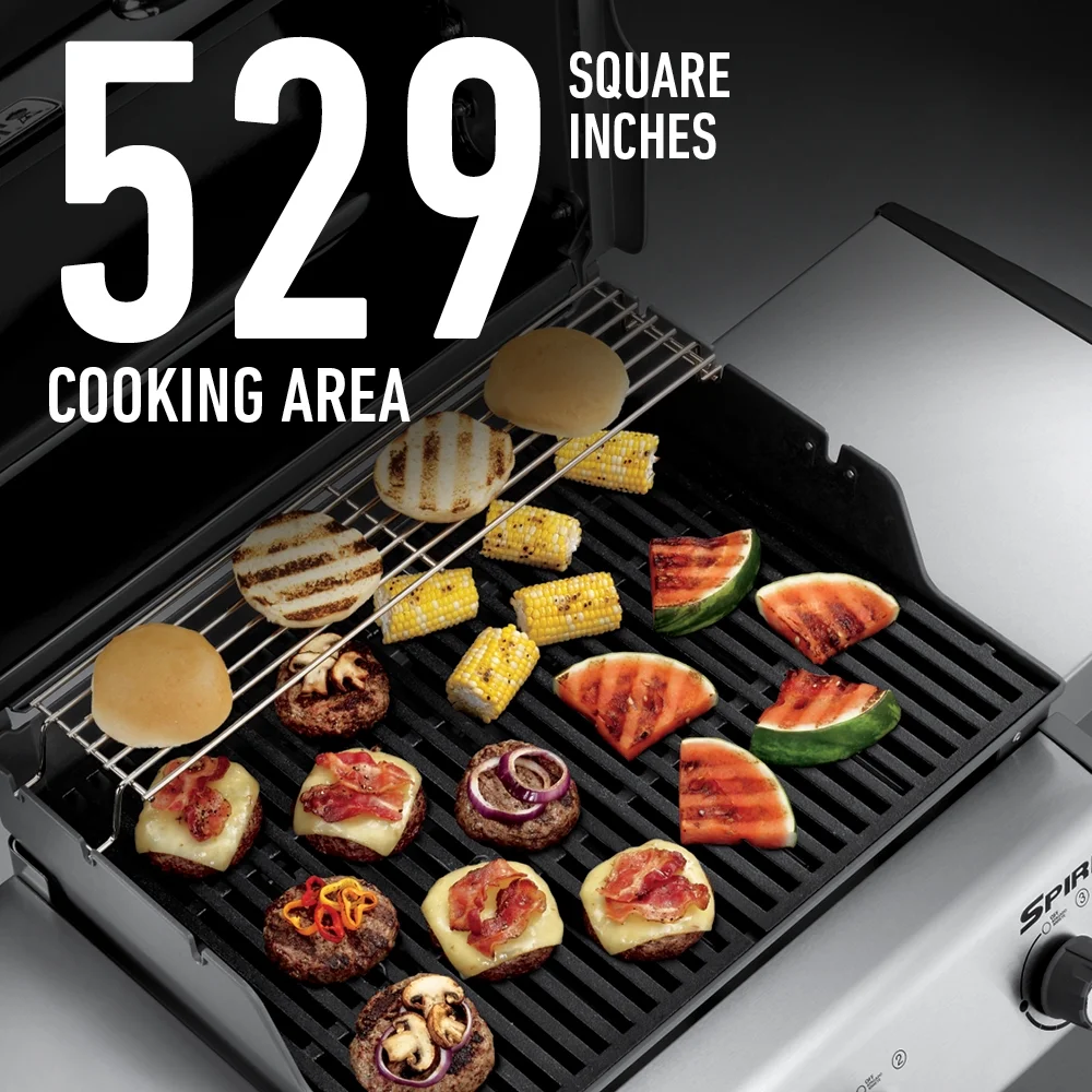Weber Spirit E-330 Lp Gas Grill Black - Image 6