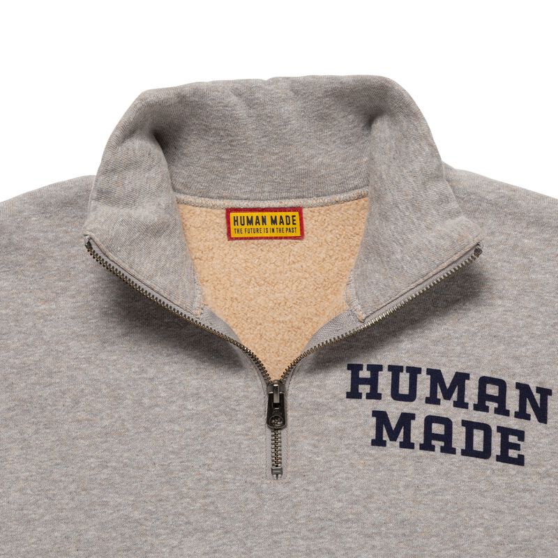 HUMAN MADE HALF-ZIP SWEATSHIRT