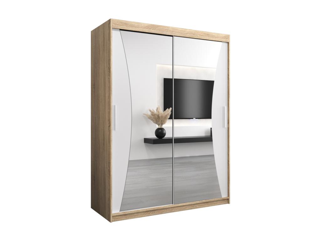 ARMARIO MONACO DE PUERTAS CORREDERAS 200/150/62 2 puertas (sonoma/blanco)