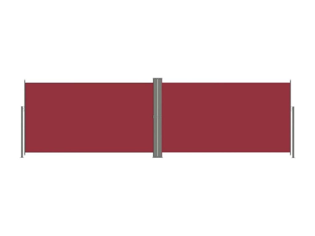 Toldo lateral retráctil rojo 180x600 cm