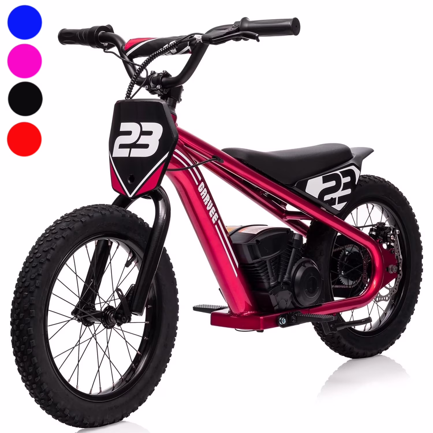 Aoile Electric Dirt Bike for Kids, 24V 5.2Ah Electric Motorcycle with 16" Tires, Electric Balance Bike w/Adjustable Speeds & Detachable Battery, Black - Image 5