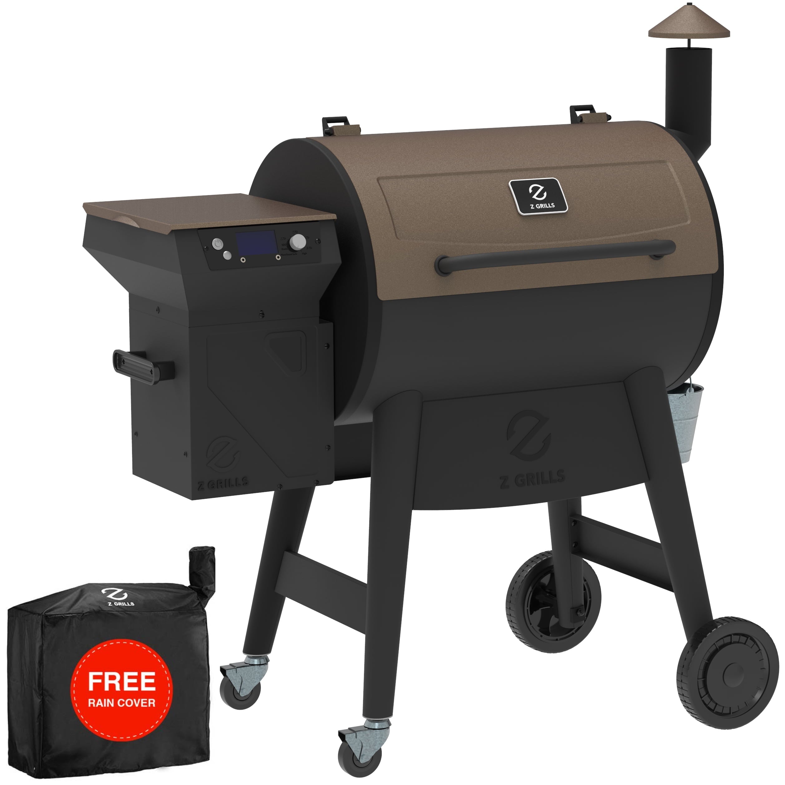 ZPG-7002C3E 697 sq. in. Pellet Grill Smoker Bronze