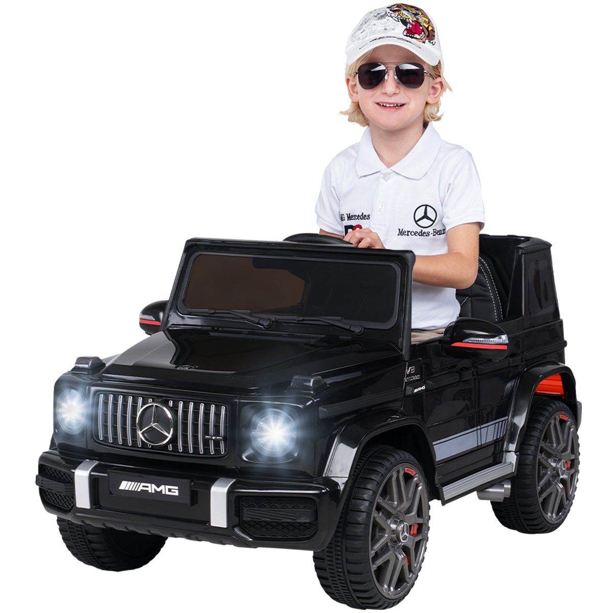 Actionbikes Motors Elektro-Kinderauto Mercedes Benz AMG G63 - Kinder Elektro Auto ab 3 Jahre, Belastbarkeit 35 kg, (2-tlg), Soft-Start - Stodmpfer