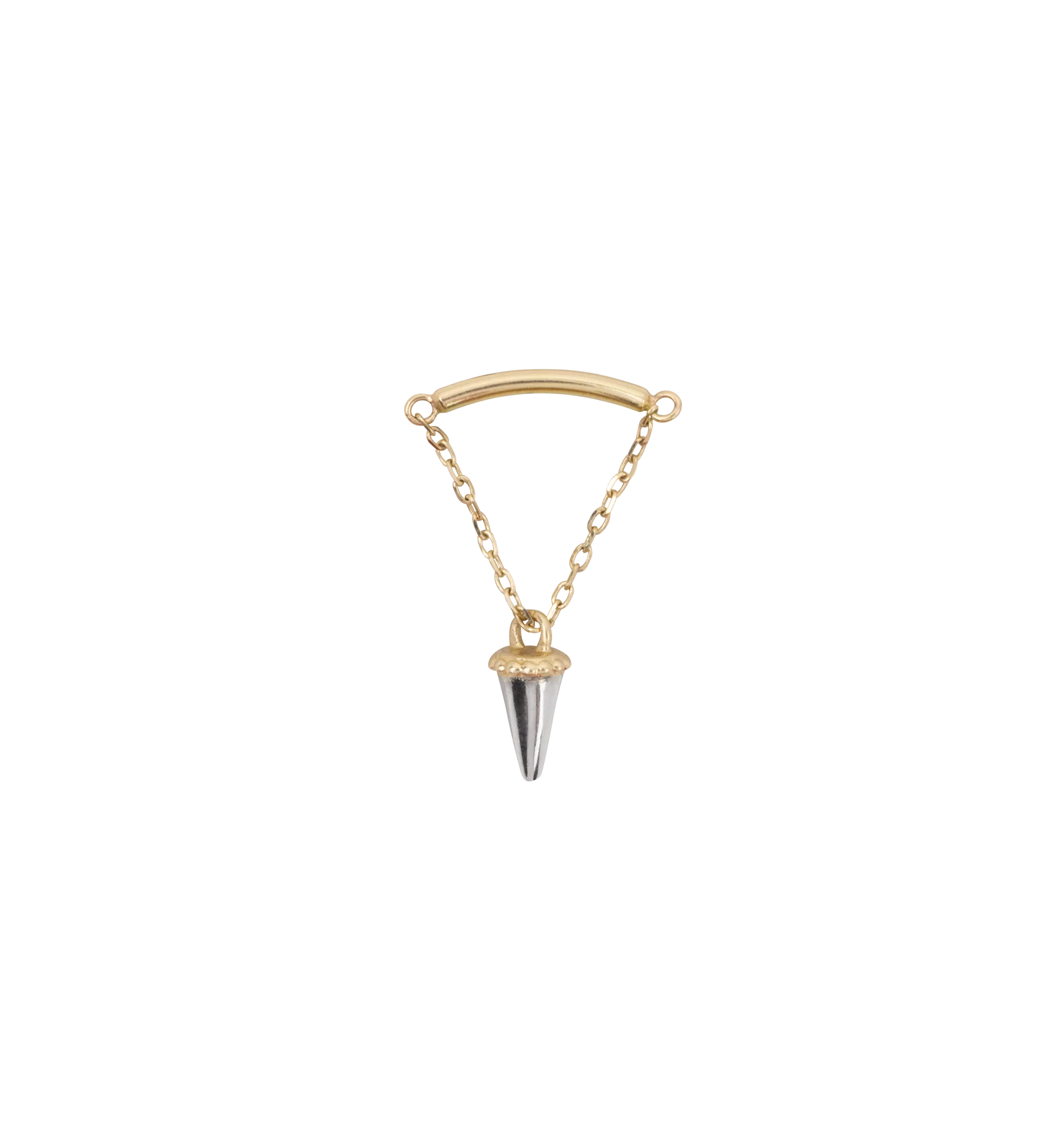 Whimsy Hidden Helix Piercing Front 14K