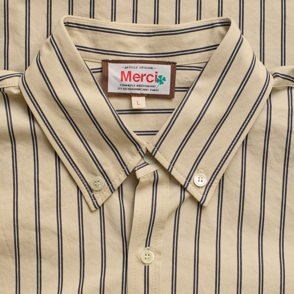 Merci - Chemise Sacha - Rayures Ecru & Marine