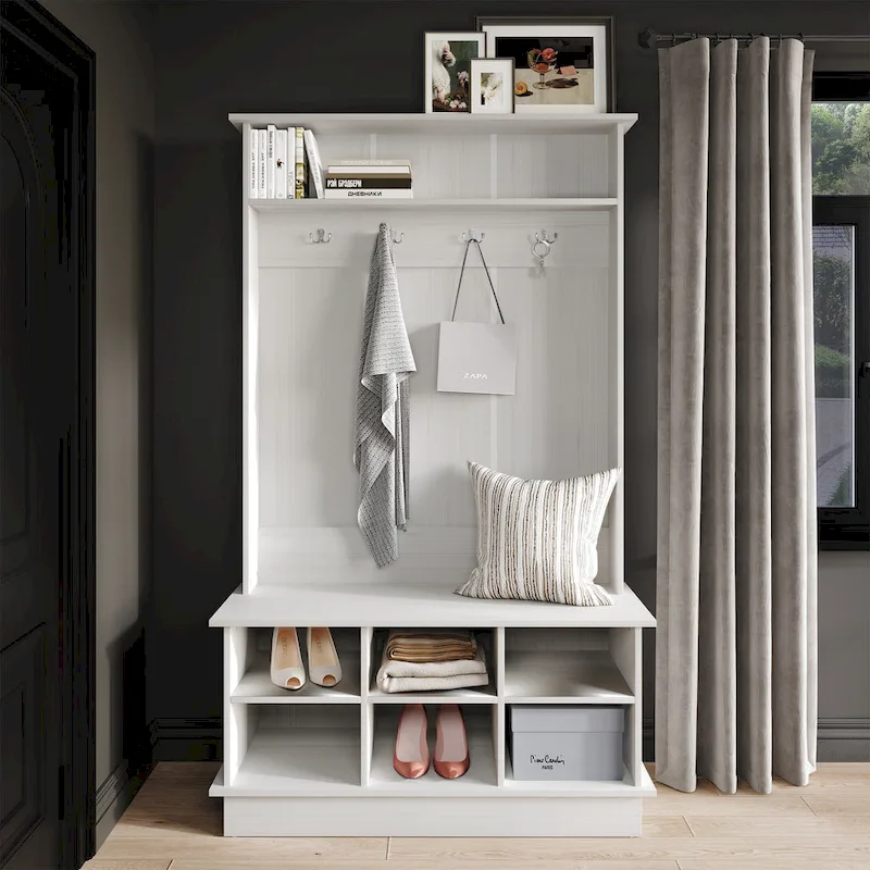 CraftPorch Contemporary Hall Tree with Storage Solutions