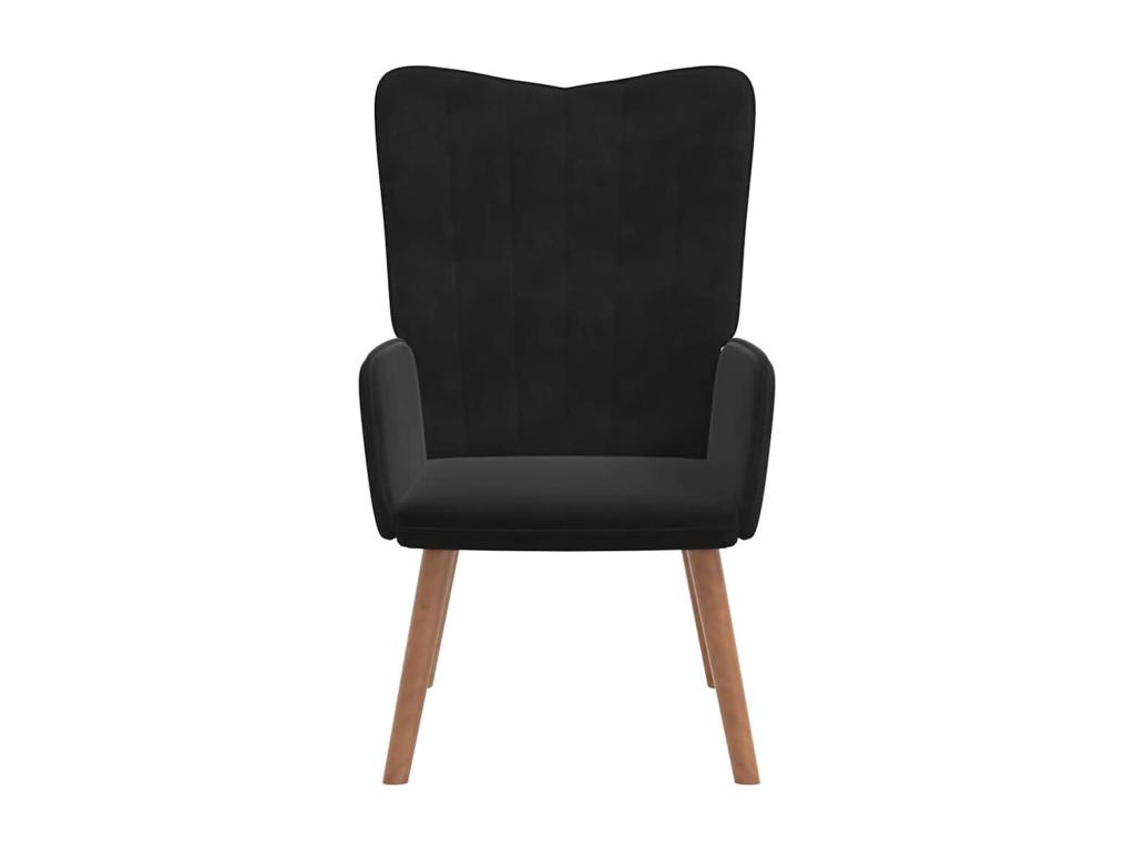 Sillón de Luzssnh de terciopelo negro