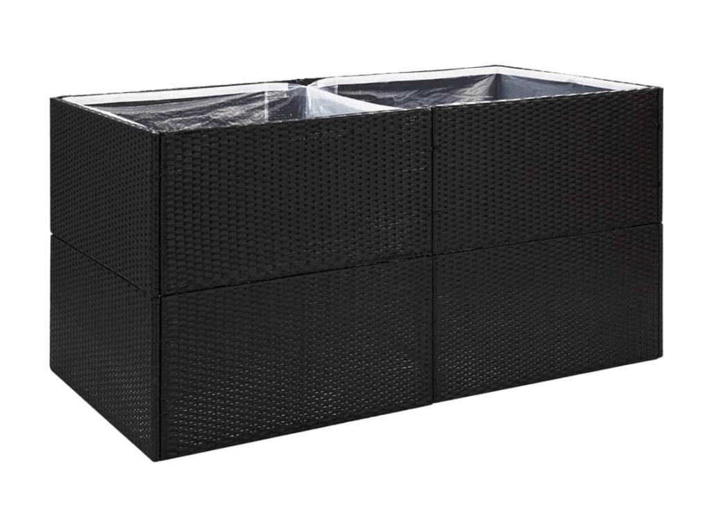 Decoratodo negro 157x80x80 cm resina mimbre
