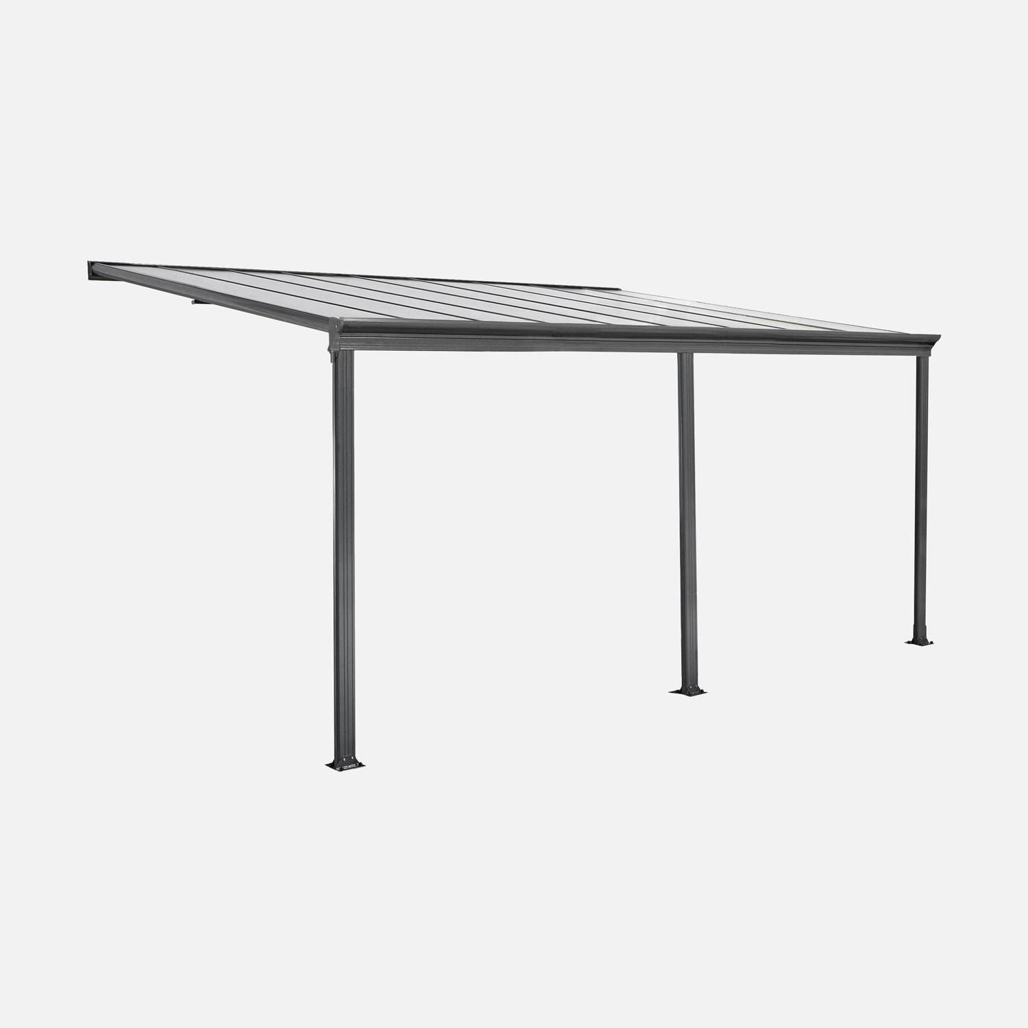 Avenio - Pérgola 3x5m de aluminio con canalón