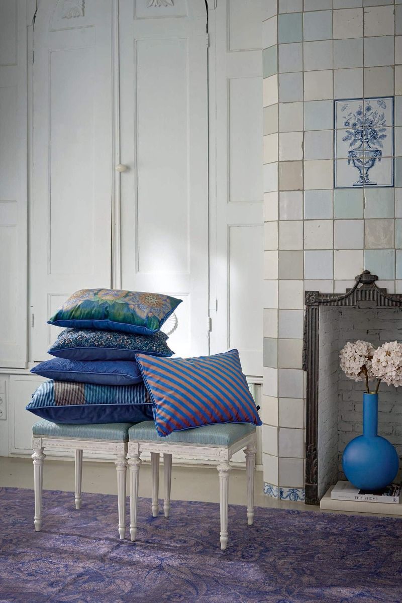 Cushion Block Stripes Blue