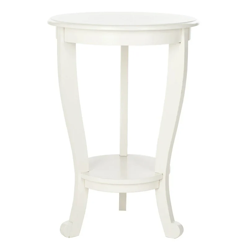 SAFAVIEH Carlotta Grey Pedestal Side Table - Dimensions: 18.1" W x 18.1" D x 26" H