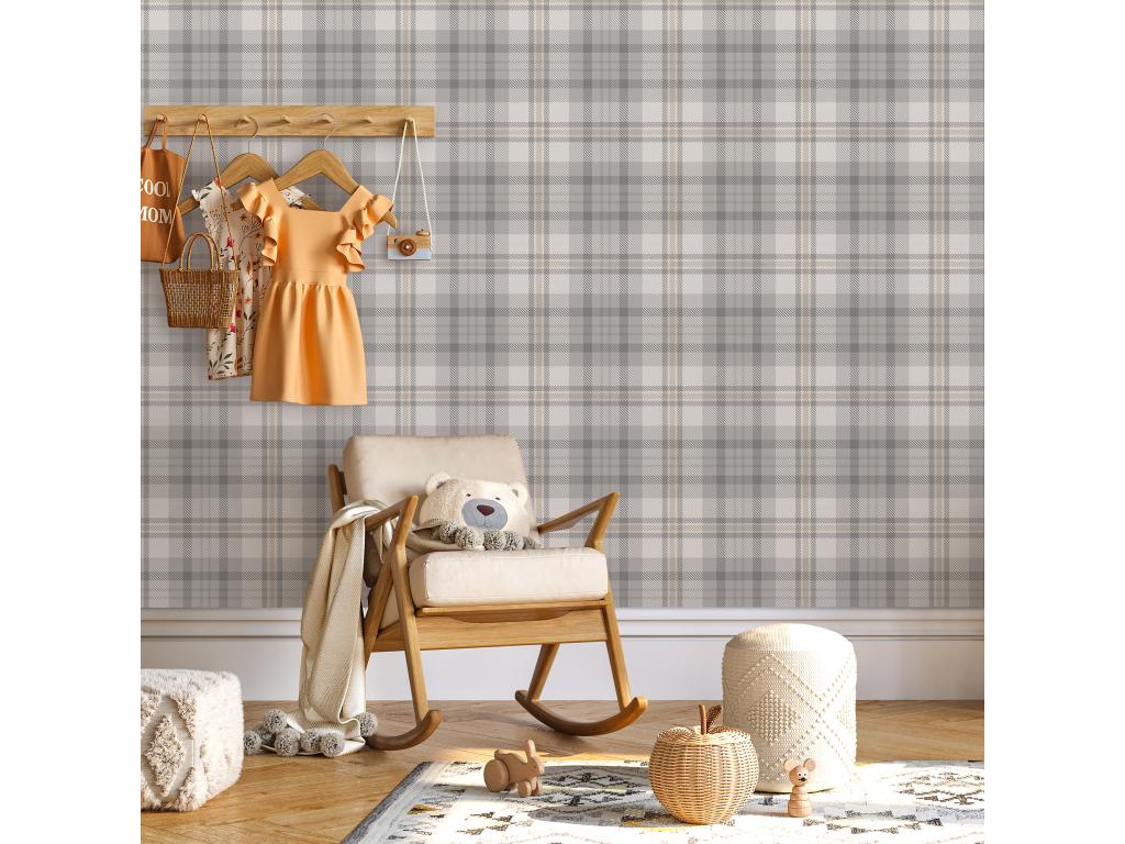 Papel pintado Tartan 65x300 cm