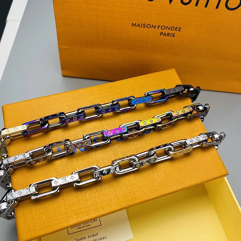 Louis Vuitton Hot Sale Chunky Chain Monogram Men Bracelet - Original Replica Club