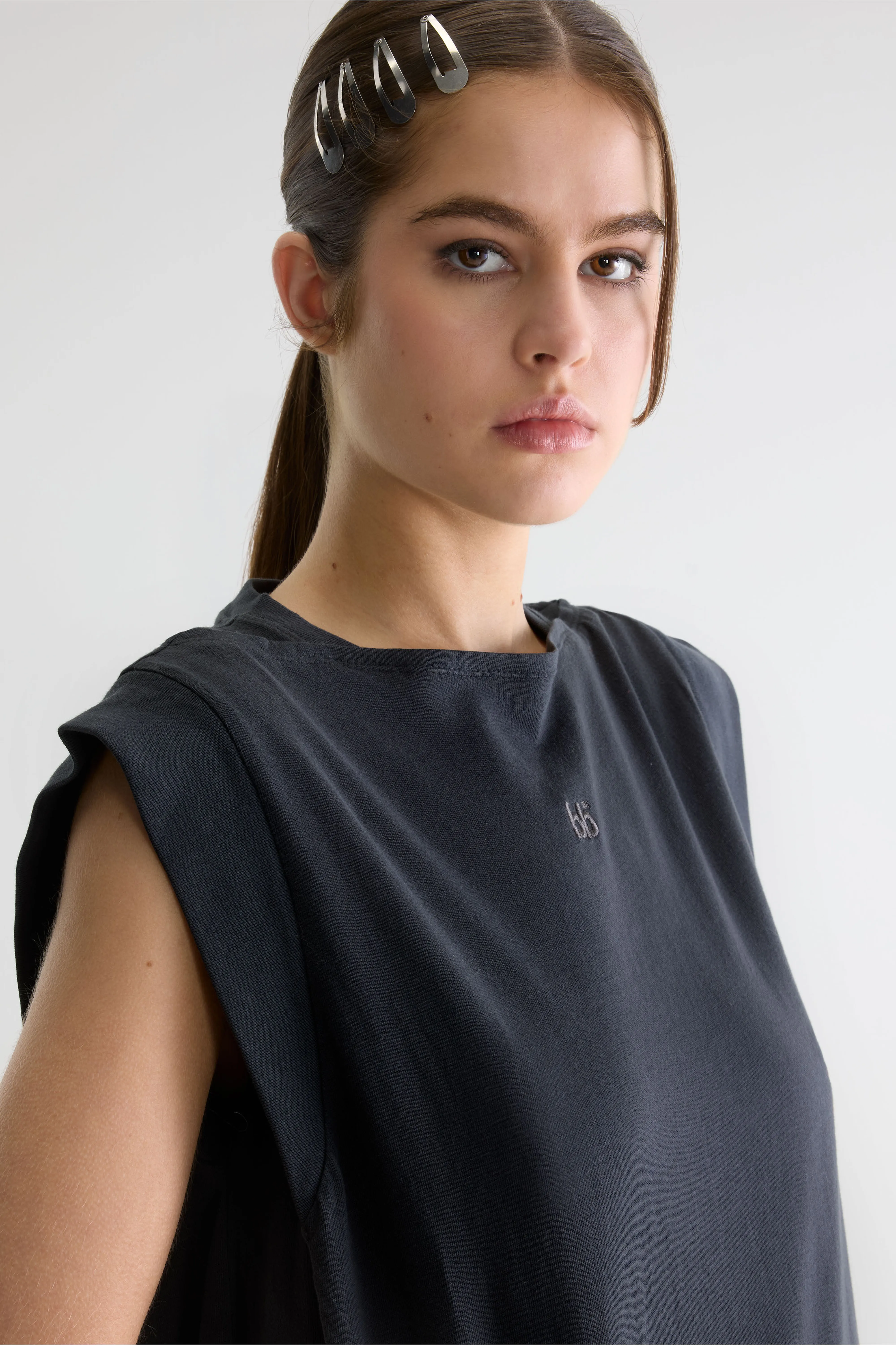 Bellerose Cling jersey long dress (261 / W / BLACK SAND)