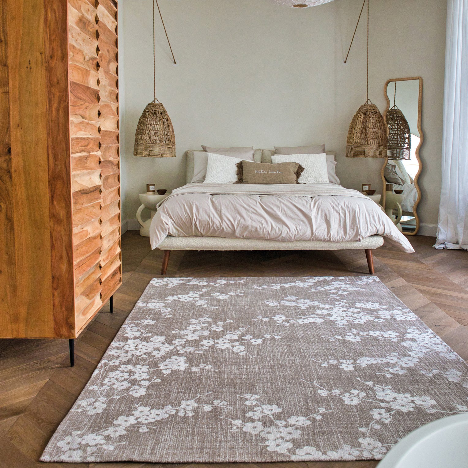 Louis de Poortere Sakura Vloerkleed 140 x 200 cm - Morning Mist