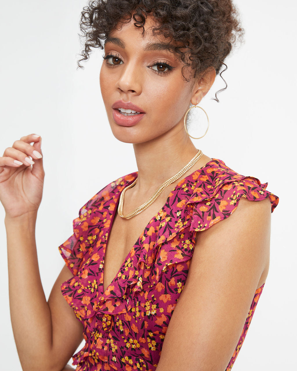 Autumn Wishes Floral Tiered Midi Dress - FINAL SALE - Se7enfashion