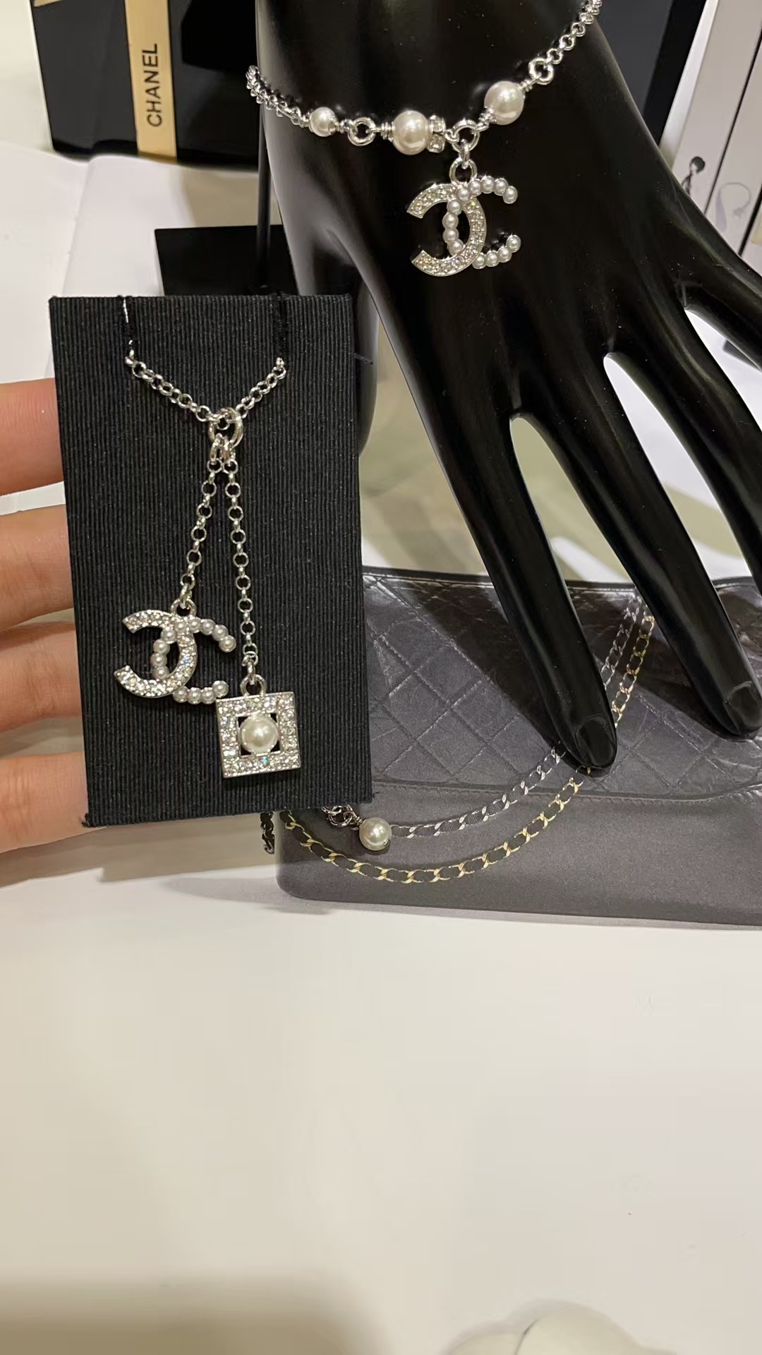 Chanel Two Pendants Drop Y Necklace - Original Replica Club