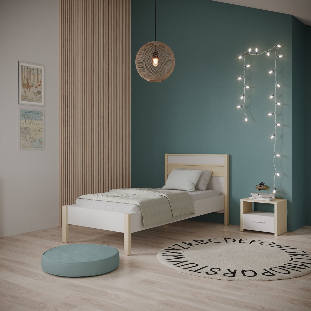 Calicosy - HEVA-bed - Wit 102,9x207,3x95 cm