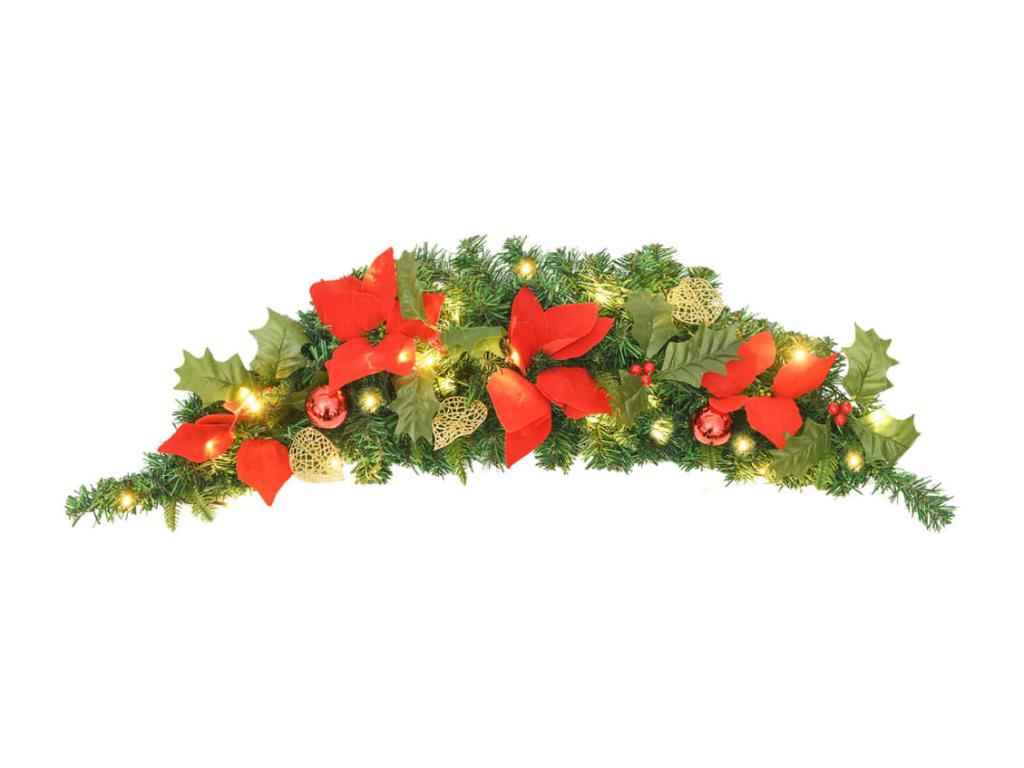 Arco navideño con luces LED Verde 90 cm PVC