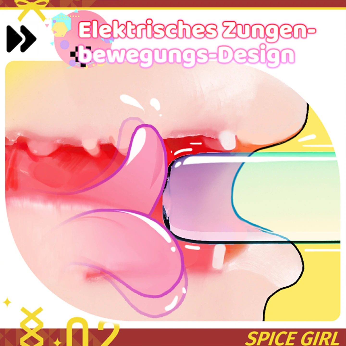 Dr.YUU Elektrischer Zungen-Masturbator 360° mit Noppen- & Rachenstruktur | Versand aus Asien – Lieferzeit ca. 10-18 Werktage - DR.YUU™