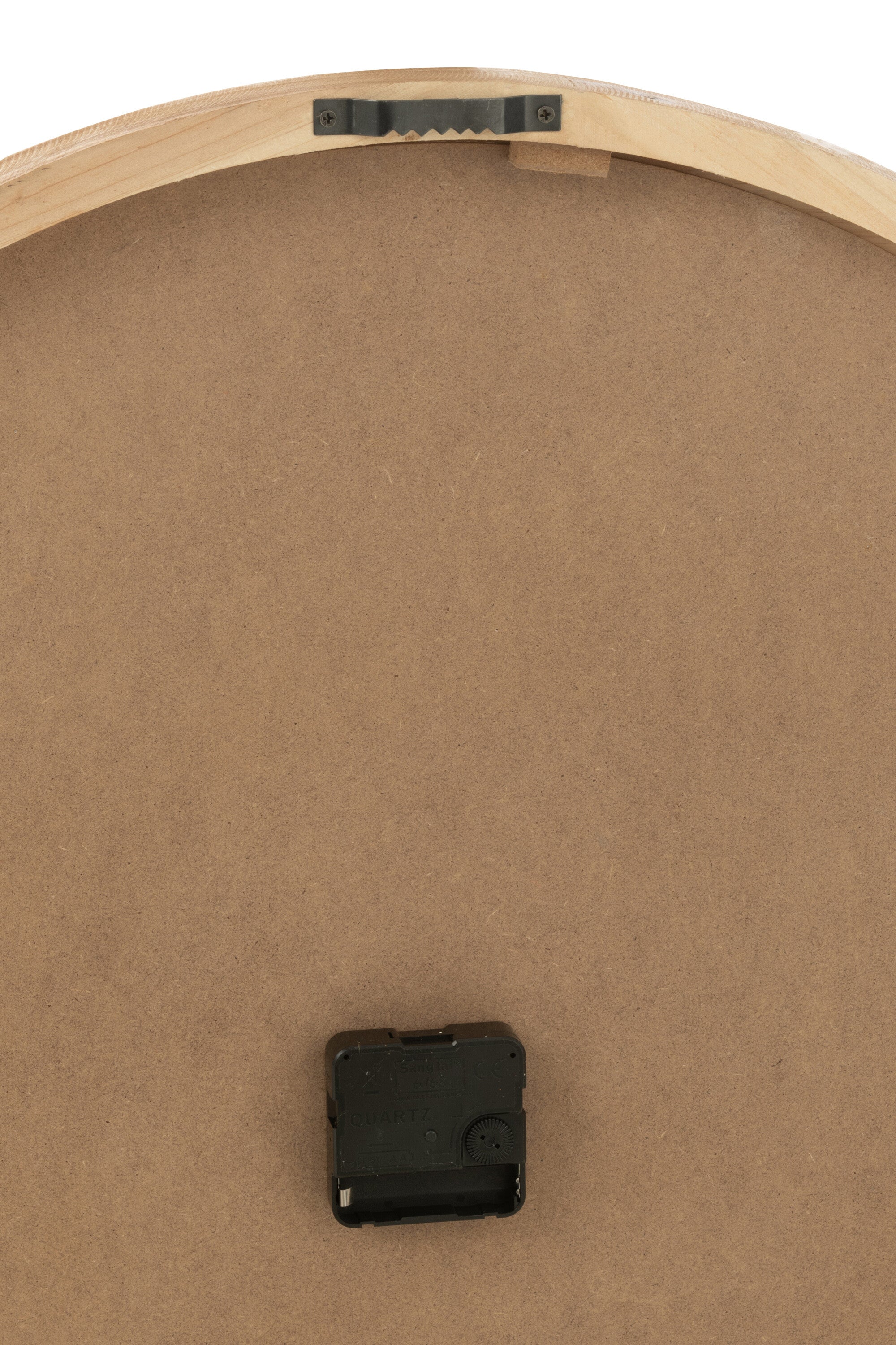 J-Line klok - hout - wit naturel - large - Ø 60 cm