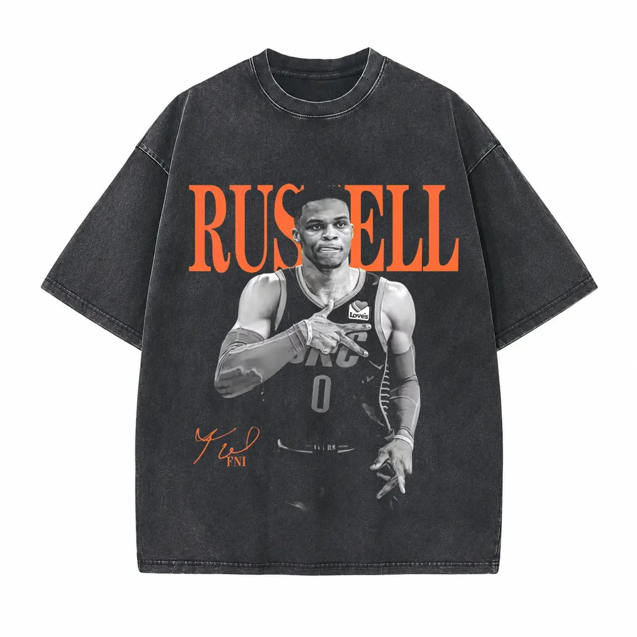 Athletic Number 0 Vintage Graphic Printed Unisex Washed T-Shirt