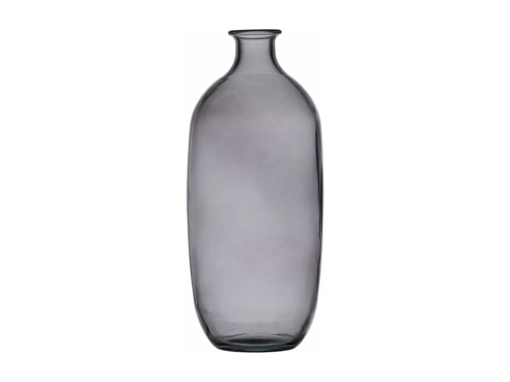 Jarrón Gris vidrio reciclado 13 x 13 x 31 cm