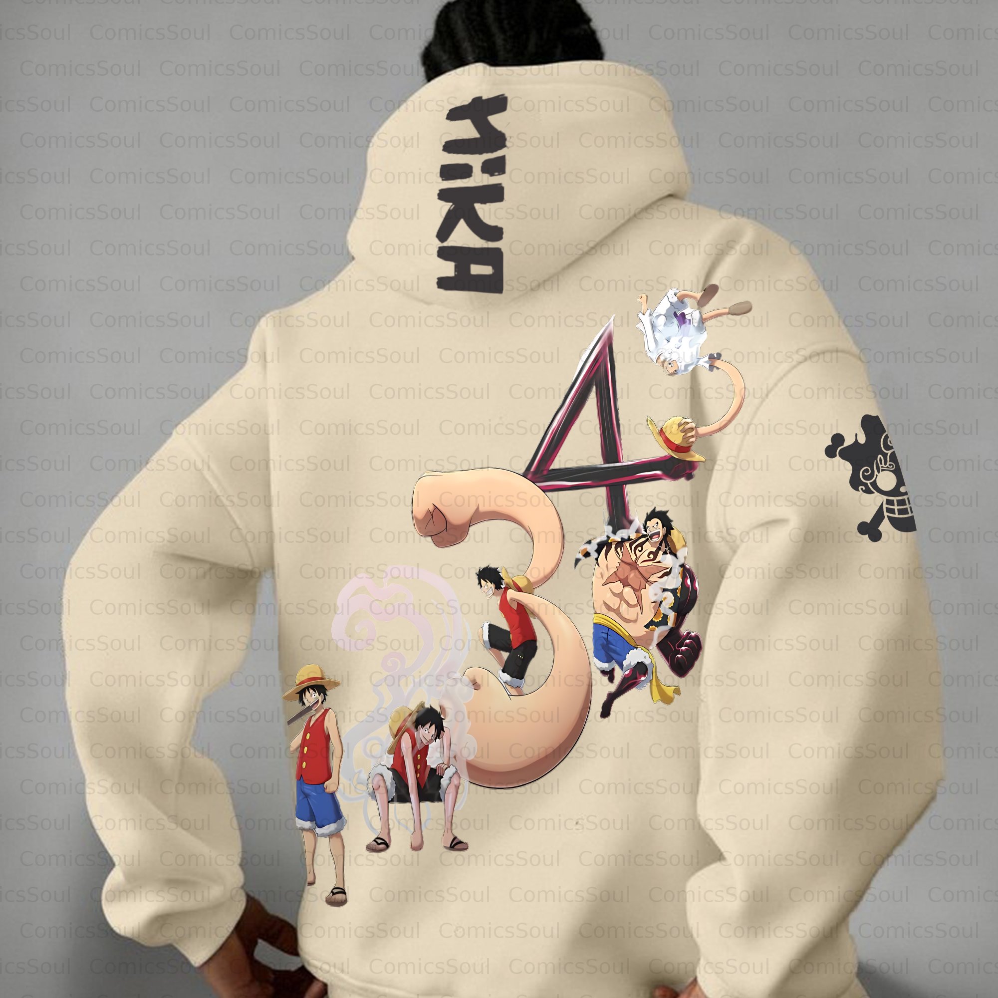 Unisex Anime Inspired Vintage Plush Hoodie