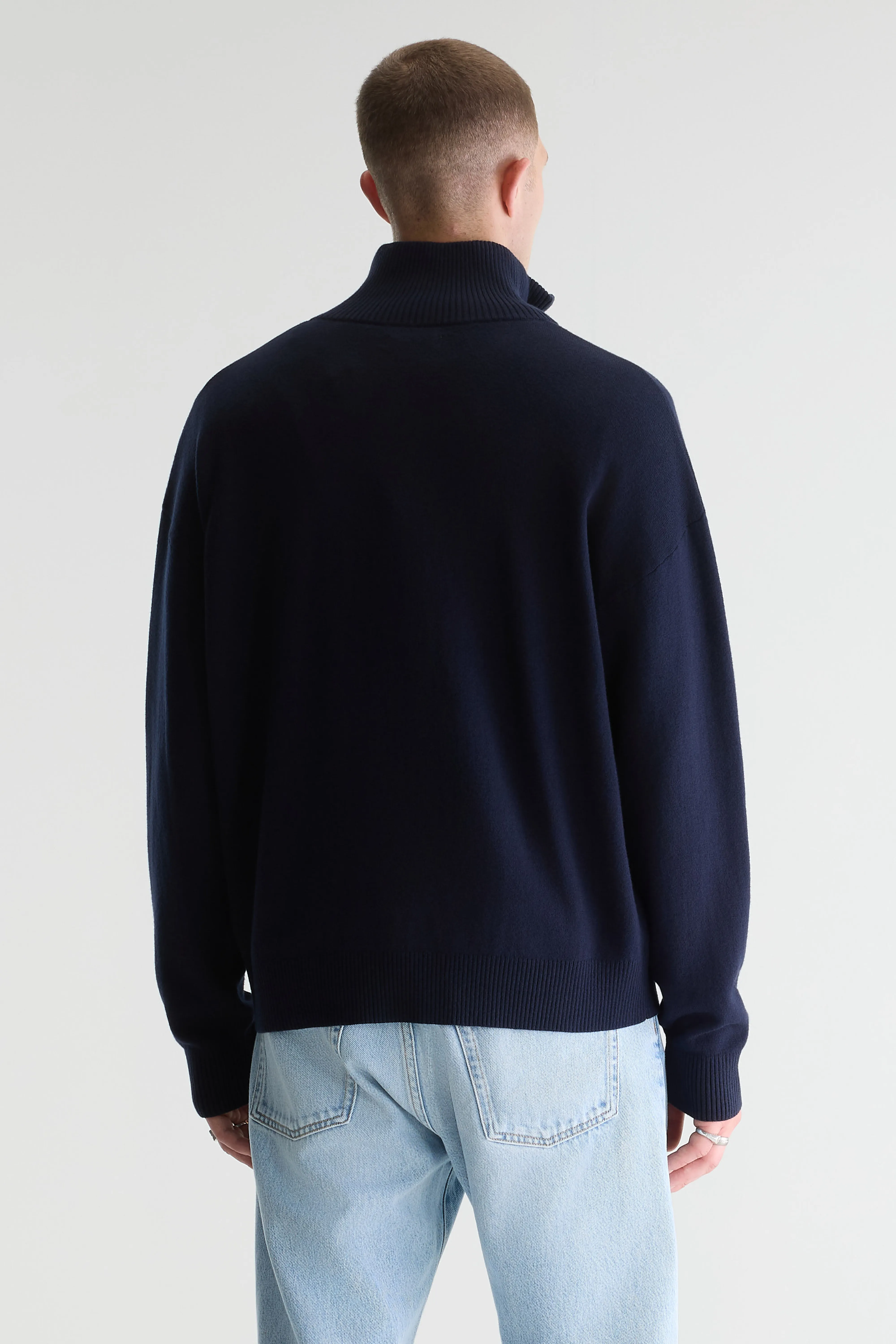 Bellerose Geoze zipped high neck sweater (261 / M / NAVY)