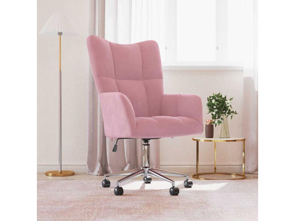 Sillón de Cozetiq de terciopelo rosa